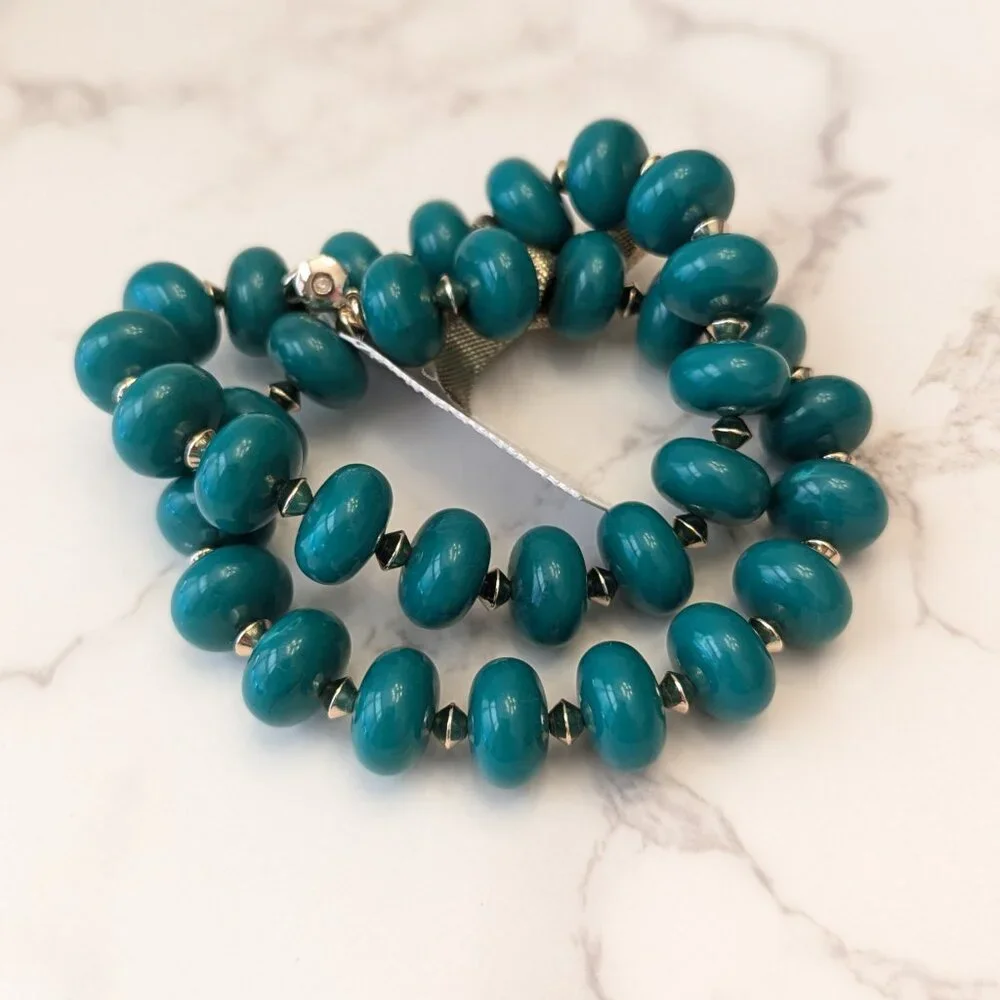 J.Crew Factory Chunky Bead Stretch Bracelets Set-of-Two
